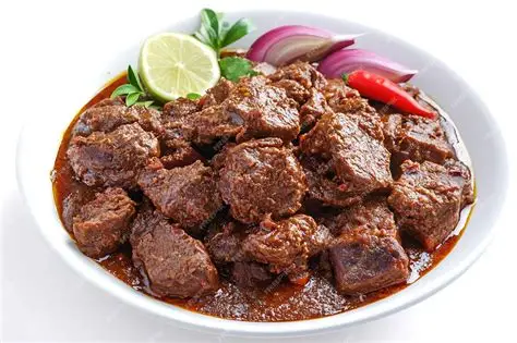Closeup of Beef Rendang a Traditional Indonesian Dish | Premium AI ...